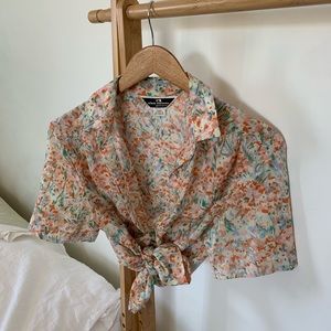 Vintage Floral Blush Blouse
